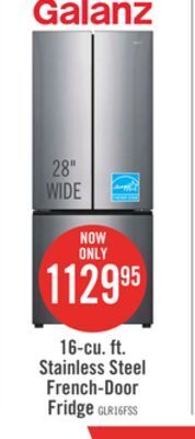 The Brick Galanz 16 cu. ft. french-door refrigerator - glr16fs2m08 offer