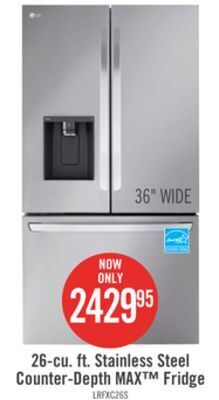 The Brick Lg 26 cu. ft. smart counter-depth max refrigerator with dual ice makers - lrfxc2606s offer