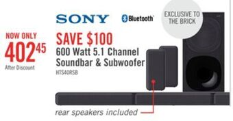 The Brick Sony 5.1-channel 600 w home cinema package - 4a5573 offer
