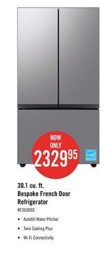 The Brick Samsung bespoke 30 cu. ft. french-door refrigerator - rf30bb6200qlaa offer