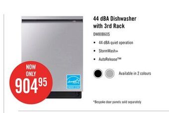 The Brick Samsung 44 dba dishwasher with stormwash+ - dw80b6060us/ac offer