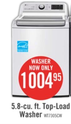 The Brick Lg 5.6 cu. ft. top-load washer - wt7305cw offer