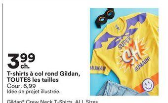 Michaels T-shirts à col rond gildan, toutes les tailles offer