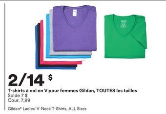Michaels T-shirts à col en v pour femmes gildan, toutes les tailles offer