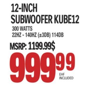 Centre Hi-Fi Kef 12-inch subwoofer kube12 offer