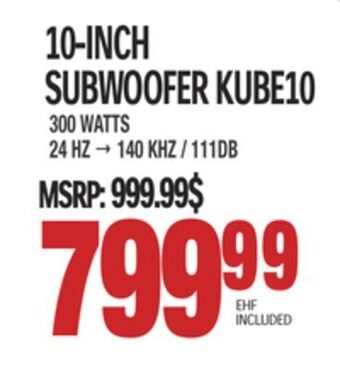 Centre Hi-Fi Kef 10-inch subwoofer kube10 offer