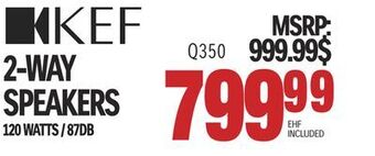 Centre Hi-Fi Kef 2-way speakers offer
