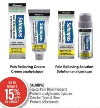 Shoppers Drug Mart SALONPAS Topical Pain Relief Products offer