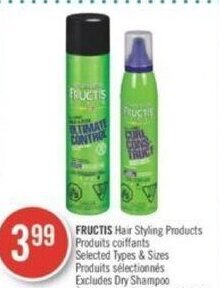 Shoppers Drug Mart FRUCTIS Hair Styling Products offer