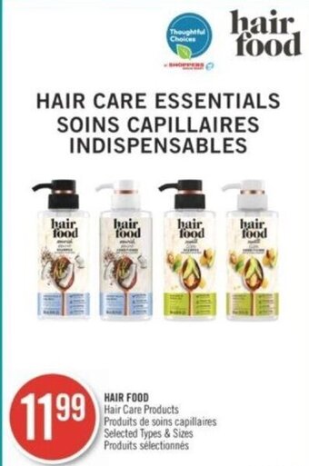 Shoppers Drug Mart HAIR FOOD Hair Care Products Selected Types & Sizes offer