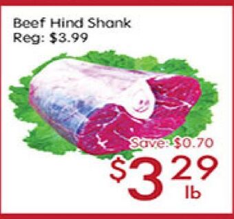 Sunny Food Mart Beef hind shank offer