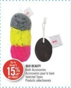 Shoppers Drug Mart QUO BEAUTY Bath Accessories offer