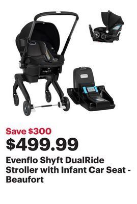 Best Buy Evenflo shyft dualride stroller with infant car seat - beaufort offer