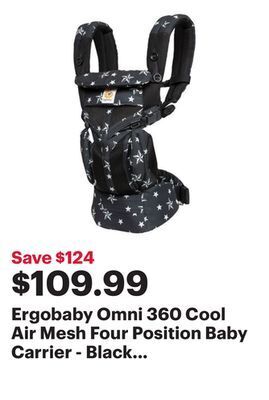 Best Buy Ergobaby omni 360 cool air mesh four position baby carrier - black stars - only at best buy offer