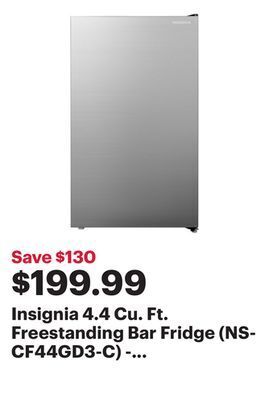 Best Buy Insignia 4.4 cu. ft. freestanding bar fridge (ns-cf44gd3-c) - graphite silver - only at best buy offer
