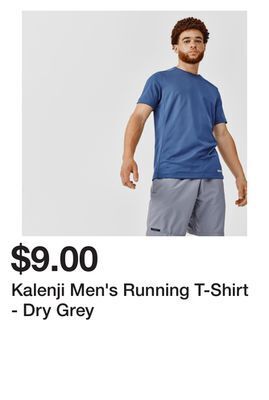 Decathlon Kalenji men's running t-shirt - dry grey offer