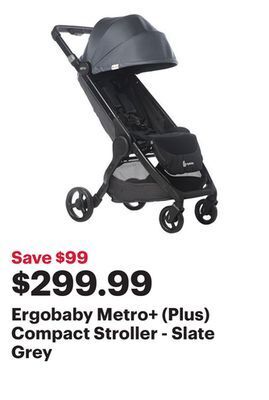 Best Buy Ergobaby metro+ (plus) compact stroller - slate grey offer