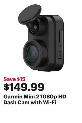Best Buy Garmin mini 2 1080p hd dash cam with wi-fi offer