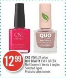 Shoppers Drug Mart CND VINYLUX or QUO BEAUTY EVER GREEN Nail Enamel offer