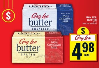 Food Basics GAY LEA BUTTER 454 G offer