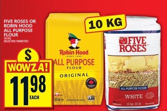 Food Basics FIVE ROSES OR ROBIN HOOD ALL PURPOSE FLOUR 10 KG offer