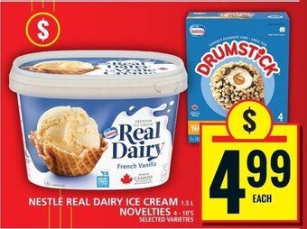 Food Basics NESTLÉ REAL DAIRY ICE CREAM 1.5 L NOVELTIES 4 - 10's offer