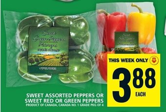 Food Basics SWEET ASSORTED PEPPERS OR SWEET RED OR GREEN PEPPERS offer