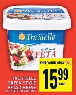 Food Basics TRE STELLE GREEK STYLE FETA CHEESE 1 kg offer