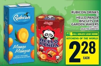 Food Basics RUBICON DRINKS 1L, HELLO PANDA BISCUITS OR GARDEN WAFERS 60-200 G offer