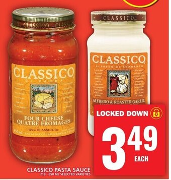 Food Basics CLASSICO PASTA SAUCE 218-650 ML offer