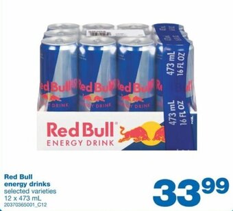 Wholesale Club Red Bull Energy Drinks 12 x 473 ML offer