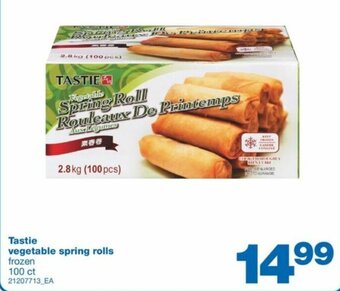 Wholesale Club Tastie Vegetable Spring Rolls Frozen 100ct offer