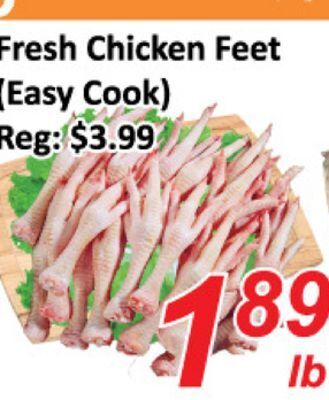 Seasons Foodmart Fresh chicken feet offer