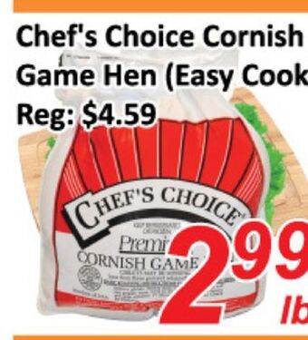 Seasons Foodmart Chef's choice cornish game hen (easy cook ) offer