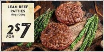 Nesters Market LEAN BEEF PATTIES 190 g or 200 g offer