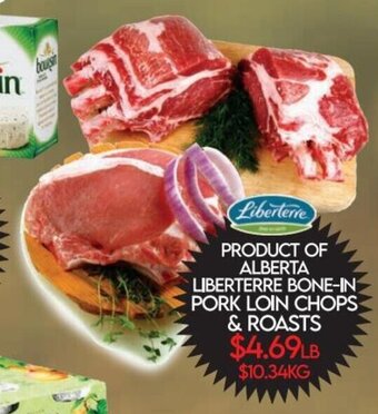 Fiesta Farms LIBERTERRE BONE-IN PORK LOIN CHOPS & ROASTS offer
