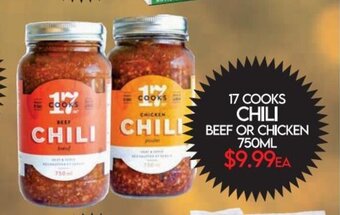 17 COOKS CHILI BEEF OR CHICKEN 750 mL