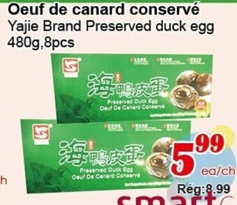 Marche C&T Yajie Brand Preserved duck egg 480g, 8pcs offer