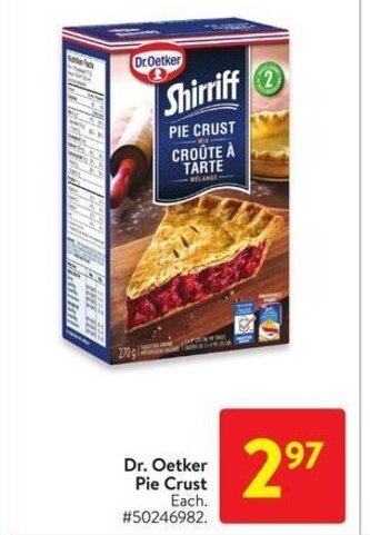 Walmart Dr. Oetker Pie Crust offer