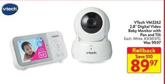 Walmart VTech VM3262 2.8" Digital Video Baby Monitor with Pan and Tilt offer