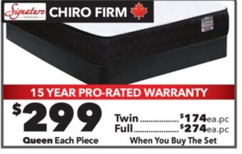 Surplus Furniture Chiro firm queen mattress set offer