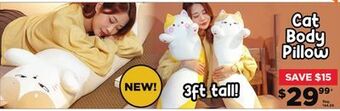 Showcase Cat body pillow offer