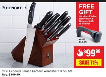 Kitchen Stuff Plus Henckels forged contour wood knife block set offer