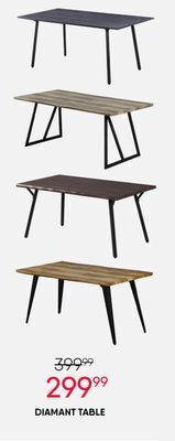 Meubles RD Diamant table offer