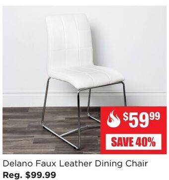 Kitchen Stuff Plus Delano faux leather dining chair offer