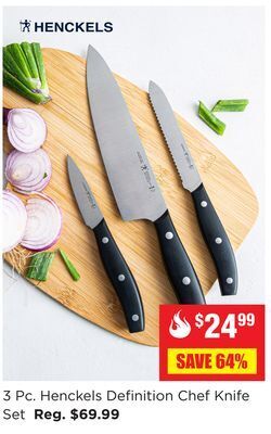 Kitchen Stuff Plus 3 pc. henckels definition chef knife set offer