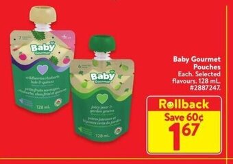 Walmart Baby Gourmet Pouches 128 mL offer