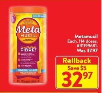 Walmart Metamucil 114 doses offer