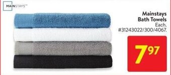 Walmart Mainstays Bath Towels offer
