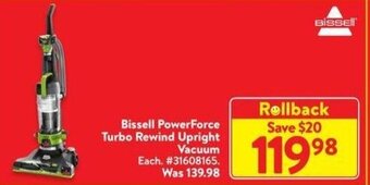 Walmart Bissell PowerForce Turbo Rewind Upright Vacuum offer